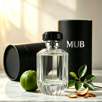 Atomiseur de parfum en verre de haute qualité 30 50 100 ml avec bouchon à sertir, vaporisateur à fine brume, flacon de parfum avec boîte