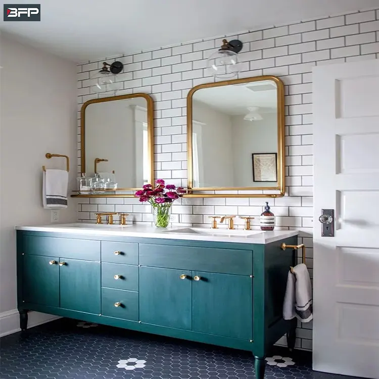 América del Norte estilo Retro muebles del gabinete del cuarto de baño del baño vanidad