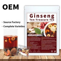 Sachets de thé au ginseng et aux dix trésors pour améliorer la vitalité, soutenir le système immunitaire, la santé quotidienne, l'énergie, boisson à base de plantes