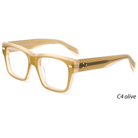 Kacamata FEROCE China Fashion Trendy Acetate Bingkai Optik Desain Baru Kacamata Wanita Solid
