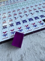 Jeu de tuiles de mahjong en acrylique gravé à 1 couche Lucky Rabbit, luxe moderne, pour jeux d'échecs et de cartes, écologique, portable, cadeau d'extérieur