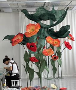 Fiore Gigante <span class=keywords><strong>di</strong></span> <span class=keywords><strong>Carta</strong></span> Personalizzato, <span class=keywords><strong>Papavero</strong></span> Gigante per Decorazioni Matrimoniali, Eventi e Vetrine, Colore e Dimensioni Personalizzabili - Product Image 2