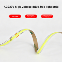 Bande LED COB SXZM haute luminosité 220V, 288 LED, sans points, flexible, 50 cm, découpable pour la décoration architecturale extérieure des bâtiments
