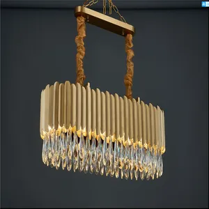 Wholesale Indoor Decoration Crystal Lighting Champagne Gold Chandelier for Living Room