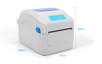 Masung-Impresora térmica de escritorio, dispositivo de impresión de código de barras en blanco y negro, airway, 4x6, USB