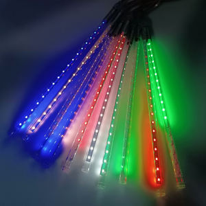 Luces LED solares de lluvia de meteoritos, iluminación de <span class=keywords><strong>calle</strong></span>, decoración de Navidad, vacaciones - Product Image 1