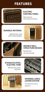 Estufa de Sauna Eléctrica Stepon, 26 Años de Experiencia en Fabricación, OEM ODM, Panel de Control de Vidrio Templado con Música, Calentador de Sauna Bastu - Product Image 5
