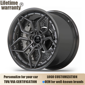 Cerchi in Lega Forgiati Brixton PF9 con Fibra di Carbonio 17-21 Pollici 5x114.3 5x112 per BMW M2 Mercedes CLA45 AMG Porsche Taycan VW Golf - Product Image 1