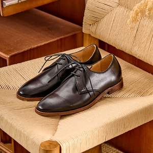 Zapatos de cuero de negocios para hombre, nuevos, de lujo y alta calidad, zapatos derby casuales, adecuados para uso formal en bodas. - Product Image 3