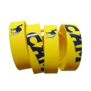 Werbeartikel individueller Druck Logo Gummi-Armbänder Armband günstiges 1-Zoll-Silikon-Armband