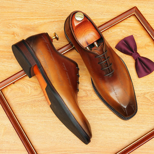 Zapatos de cuero casuales de negocios para hombre, zapatos formales de moda, zapatos de cuero de lujo duraderos y antideslizantes - Product Image 4