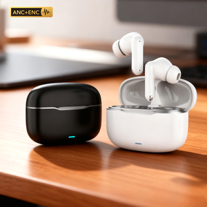 High Performance and Low Price In-Ear LED Wireless Earbuds with <strong>4</strong> Microphones ANC &amp; ENC 28dB/40dB Deep Noise Cancellation - Product Image 4