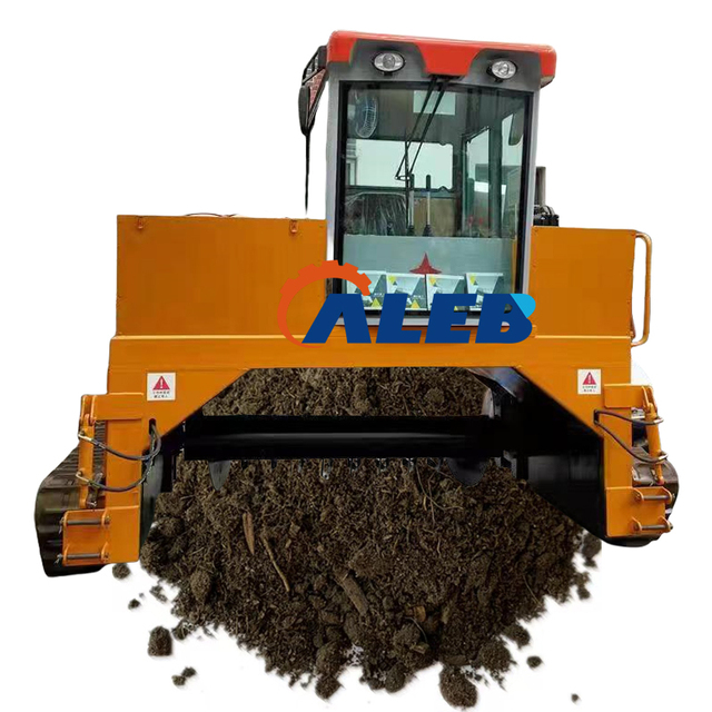 Agricultural Moving Type Compost Turner Compost Windrow Turner Organic Fertilizer Composting Machine
