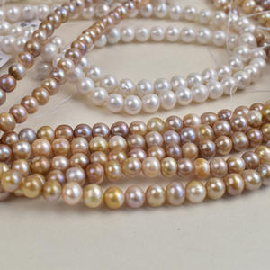 Collier en perles faites à la main Edison, produit semi-fini, perles d'eau douce blanches dispersées pour la fabrication de bijoux DIY - Product Image 4