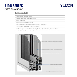 Fenêtres à battants en aluminium YUDON avec double vitrage insonorisé, économie d'énergie, prix d'usine, marché australien, écran de sécurité - Product Image 2