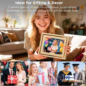 Natural Wood Rotating Floating Picture <strong>Frames</strong>, Double-Sided Solid Wood <strong>Photo</strong> <strong>Frame</strong> Shatterproof, Fade Resistant Tabletop Display - Product Image 5