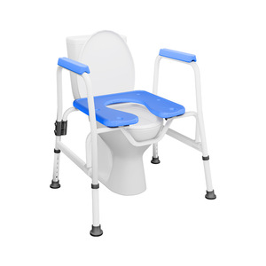 Silla de Inodoro KDB-603A de Aleación de Aluminio Azul y Blanco, Equipo de Seguridad para Baño para Personas Mayores y Mujeres Embarazadas - Product Image 5