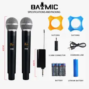 Wholesale UHF S M 58 Wireless Microphone Portable Mic For Sound Card Audio Mixer Computer Podcasting Youtube Karaoke