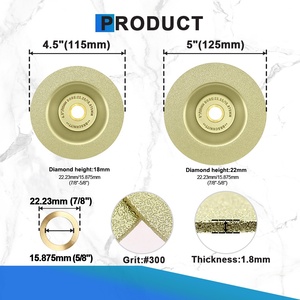 115/125mm # Disque de polissage abrasif diamanté brasé sous vide à grande vitesse 300 mm pour carrelage, granit et dalles de roche - Product Image 3