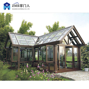 Véranda moderne en aluminium et verre pour l'extérieur avec toit plat pour villa, hôtel ou hall Style français pour l'extérieur - Product Image 4
