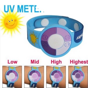 Thay đổi màu sắc UV bãi biển dây đeo cổ tay thể thao thời trang cảm biến Detector Sun nhạy cảm mặt trời giám sát Tester - Product Image 3