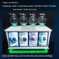 Multi cylindres 4d machine à loto avec écrans pour pick 4 jeux de loterie avec cylindres sphériques