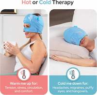 Masque oculaire réutilisable intégré avec système coulissant pour soulager les maux de tête 360 °   Chapeau de compression avec gel rafraîchissant pour soulager les tensions, les stress et les migraines