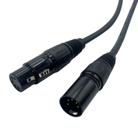 Câble de microphone professionnel haute fidélité de longueur personnalisée, mâle 6,35 mm, 3 broches XLR femelle, équilibré, tressé, pour application haut-parleur