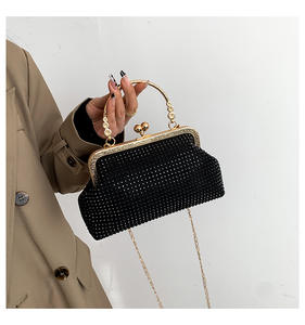 2024 nouveau diamant mode sacs à main femme Simple verrouillage petits sacs à main et sacs à main chaîne sac à bandoulière - Product Image 5