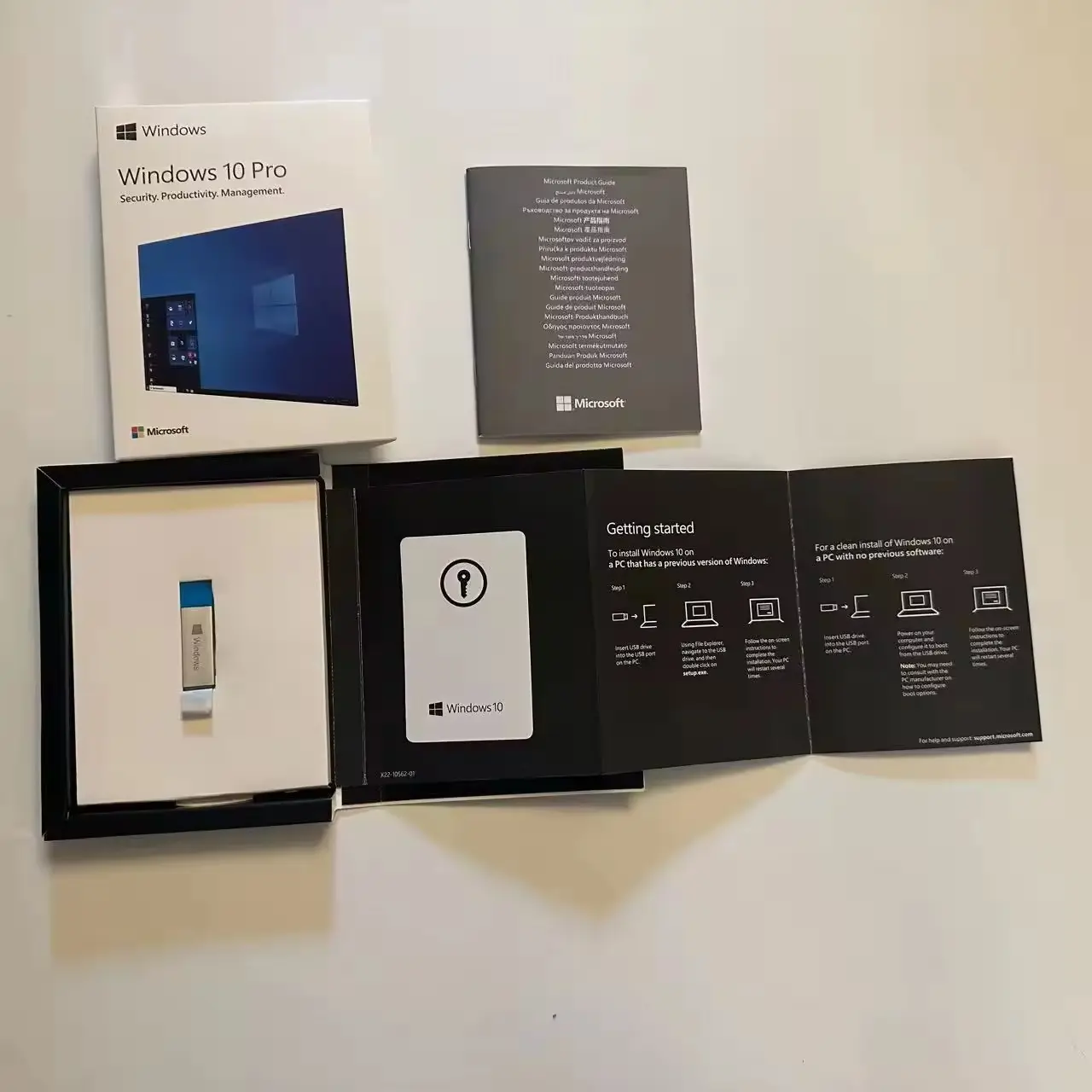 Win 10 Pro Retail Box Usb Muliti Language 100% オンラインアクティベーション送料無料Win 10 Pro Key