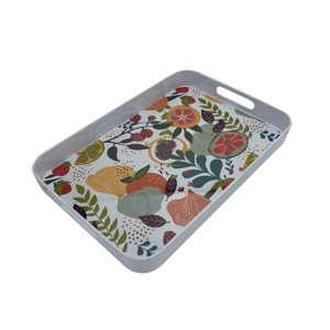 Chất lượng cao khách sạn nhà hàng bóng melamine xử lý retangular phục vụ khay với in ấn - Product Image 3