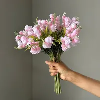 Fleurs artificielles en soie muguet Bouquet de mariée décor de mariage fausses fleurs Campanule fête décoration de la maison accessoires