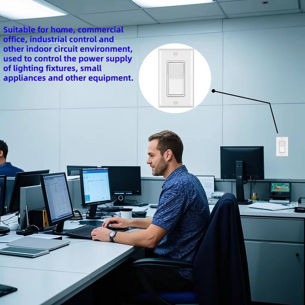 For UL Approved 15A 120V 277V Single Pole Rocker Switch Quiet and Durable for American Wall Decorative Bulk Supply