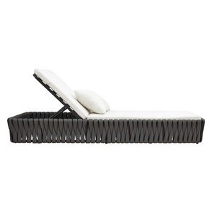 longues <span class=keywords><strong>de</strong></span> jardin d'hôtel <span class=keywords><strong>de</strong></span> loisirs Chaise longue d'extérieur en corde d'<span class=keywords><strong>aluminium</strong></span> Chaise longue Chaise avec table d'appoint - Product Image 3