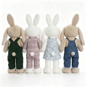 Mochilas de Peluche de Conejo de Orejas Largas Personalizadas, Surtidas, Juego de Cuatro Piezas con Relleno de Algodón PP para la Familia - Product Image 4