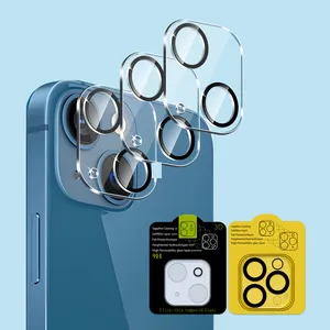 3D钢化玻璃胶片相机玻璃保护器适用于iPhone 15 Pro Max相机镜头保护器适用于iphone 14 pro max屏幕保护器