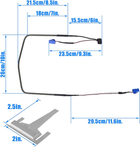 Ensemble de chauffage de dégivrage pour réfrigérateur DA47-00244U avec clip de drainage pour évaporateur de réfrigérateur DA61-06796A, <span class=keywords><strong>gaine</strong></span> métallique du chauffage - Product Image 3