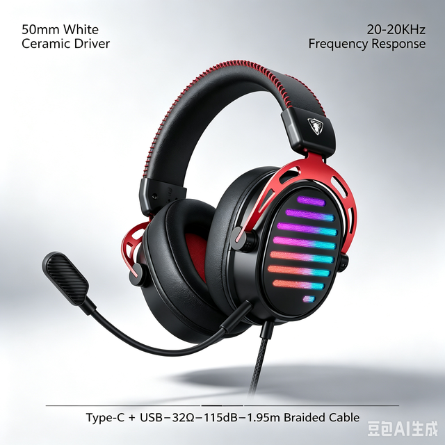 2026 New Hot Selling USB&Type-c Plug RGB Lighting Headset Gaming Headphone for Mobile Phone Computer