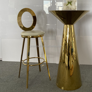 <span class=keywords><strong>Sillas</strong></span> <span class=keywords><strong>altas</strong></span> doradas y plateadas para boda, suministros <span class=keywords><strong>de</strong></span> hotel, muebles con respaldo alto para mesa <span class=keywords><strong>de</strong></span> bar, gran oferta - Product Image 4