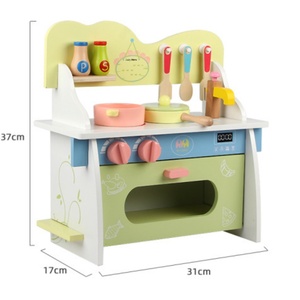 Ensemble de jouets de cuisine créatifs DIY, cuisinière en bois de simulation, machine à café intégrée, jouets de jeu pour la maison - Product Image 6