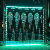 Rideau d'eau numérique programmable de haute qualité, fontaine murale intérieure pour la maison, fontaine LED en métal, rideau d'eau numérique à script
