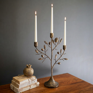 Candelabro de Latón Vintage Pulido de Alto Brillo - Portavelas Decorativo de Múltiples Niveles Precio de Exportación India - Product Image 1