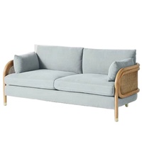 Fabricant d'ameublement moderne pour hôtels et cafés, design tendance, canapé en rotin tressé sur mesure