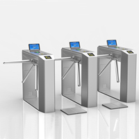 Torniquete Trípode Automático de Acero Inoxidable ESD con Monitoreo de Resistencia en Tiempo Real, Detección de Movimiento, Reinicio, Logotipo Personalizado y Alarma