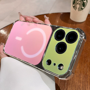 เคสโทรศัพท์เคลือบเลเซอร์เปลี่ยนสีได้หลายสีแบบแม่เหล็ก รุ่นใหม่ล่าสุด สำหรับ iPhone 12 13 17 Pro Max ป้องกันการกระแทก - Product Image 3