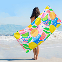 Wholesale Manufacturer Custom Sand Free Microfiber Beach Towel Quick Dry Suede Travel Towel Double Sided Fleece Pool Towels