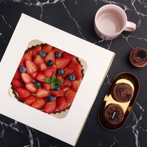 Cupcakes de bajo <span class=keywords><strong>precio</strong></span> más embalaje fabricante de marfil de cajas de pastel con su propio logotipo - Product Image 3
