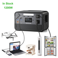 Centrale Électrique Portable OEM d'Usine 1200W LiFePO4 960Wh à Onde Sinusoïdale Pure avec Lampe Torche, pour Énergie Solaire et Automobile, Idéale en Cas d'Urgence