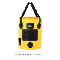 Cubo Plegable Portátil de PVC de 20L con Válvula, Bolsa de Almacenamiento de Gran Capacidad de 3mm de Grosor