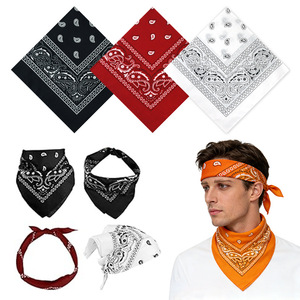 Classic American Paisley Square Scarf Sun Protection Outdoor Cycling Face Mask Magic Headband Adult Sports Bandana - Product Image 3